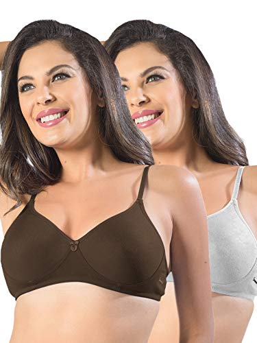 Image of SONARI Womens Non Padded Cotton Bra | Wire Free, Medium Coverage, Seamless Cups, Comfortable Polyester Cotton Blend Fabric | Adjustable Straps, Ideal for Everyday Wear - Smile