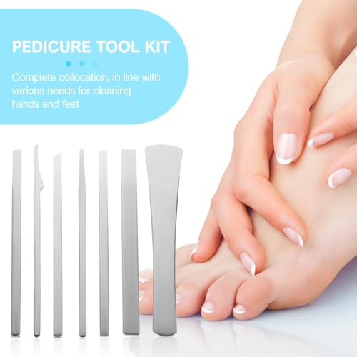 COHEALI 7pcs Nail Care Kit Professional Pedicure Knives Set for Exfoliating Dry Skin and Cleaning Hands and Feet Made of High Manganese Steel Suitable for Family and Professional Use - Image 7