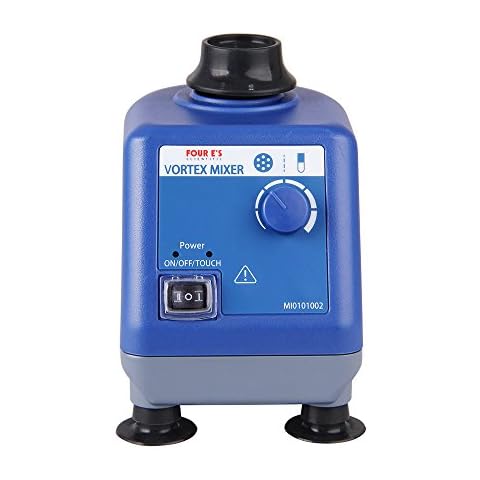 FOUR E'S SCIENTIFIC Laboratory Vortex Mixer Various Speed 0-3000rpm, Touch & Continuous Function - Vortex Shaker Mixer Test Tubes Acrylic Paints Ink Cover