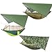 GGpone Portable Camping Hammock Hiking Hammock with Mosquito Net Rain Cover Dark Green Portable Camping