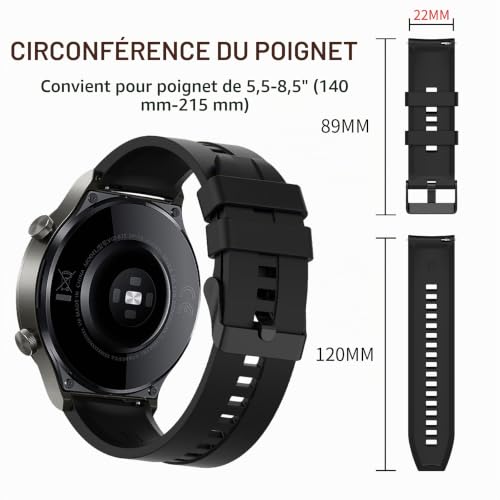 MIJOBS 10 Pièces Bracelets Compatible avec Huawei Watch GT 2 Pro/GT3 Pro/GT5 Pro/GT6 PRO, GT2/3/4/5 46MM, 2e, Watch4 Pro/3Pro/4/3 Bracelet en Silicone Sport Sangles pour 22mm – vue 6
