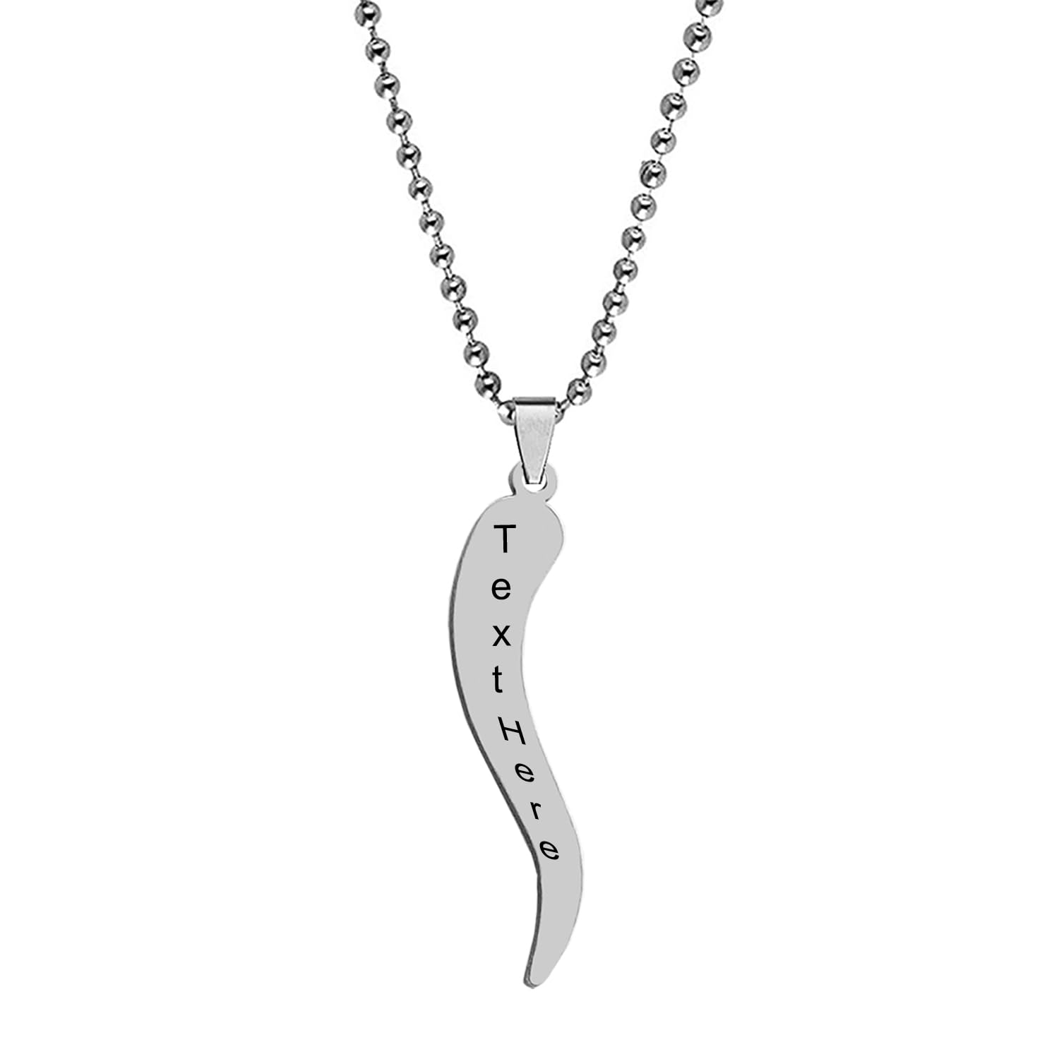 Italian Horn Charm Chili Pepper Locket Good Luck Charm Jewelry Silver Stainless Steel Penadnt Neckalce Chain For Men And Women LC703-image-8