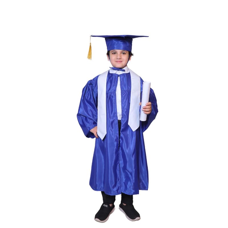 Image of Kaku Fancy Dresses Graduation Gown With Hat & Stole /Scarf | Degree Costume For Convocation Dress For Boys & Girls