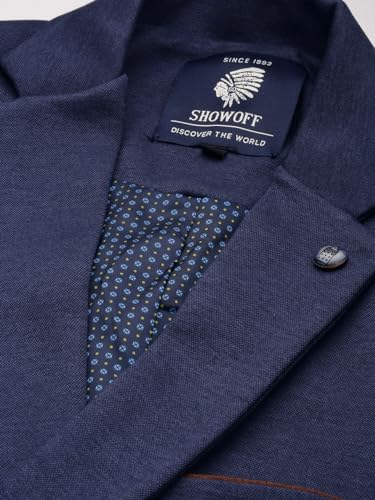 Image of SHOWOFFFF Men Solid Single Breasted Party Blazer | Notched Lapel Full Sleeves Cotton Blazer's for Mens | Slim Fit Regular Length Blazers for Men's