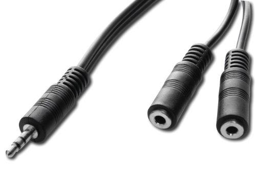 Cable divisor de audio estéreo 3.5mm de 6 pies miniatura 1