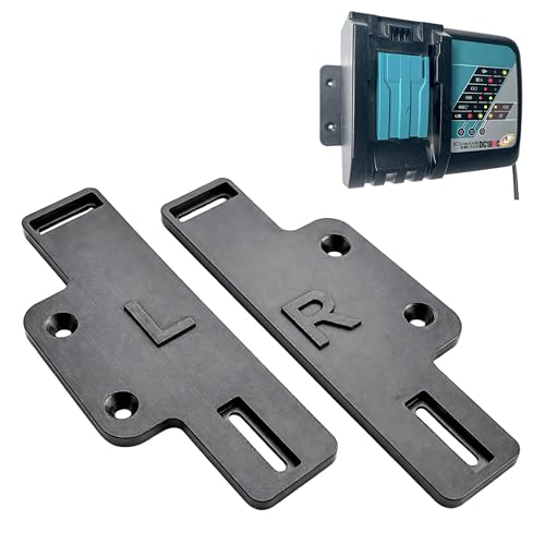 Decoralin Wandhalterung für Makita Ladegerät DC18RC DC18RA DC18SD DC18RD robuste Halterung platzsparende Aufbewahrung inklusive Schrauben & Dübel