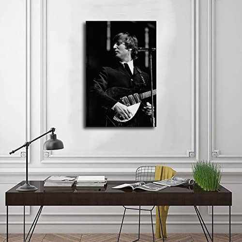 Poster John Lennon (11) sur toile pour décoration de chambre à coucher, paysage sportif, bureau, chambre, cadeau sans cadre, 60 x 90 cm - Les Beatles, Paul McCartney, John Lennon, RIngo Starr, George Harrison Poster John Lennon (11) sur toile pour décoration de chambre à coucher, paysage sportif, bureau, chambre, cadeau sans cadre, 60 x 90 cm – Image 4