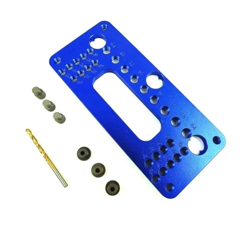 Gabarit de perçage pour porte d'armoire et positionneur de trou bleu - 2
