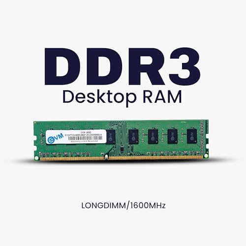 Image of EVM 2GB DDR3 Desktop RAM 1600MHz Long-DIMM Memory - High-Speed Performance, Low Voltage Requirement - 10 Year Warranty (EVMT2G1600U86P)