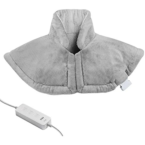 Heating Pad for Neck and Shoulder,Weighted Electric Heated Wrap for Neck and Shoulder with 3 Heat Setting and Moist Heat .20 * 25, Auto Shut Off Hot Heated Pad, Machine Washable Cover