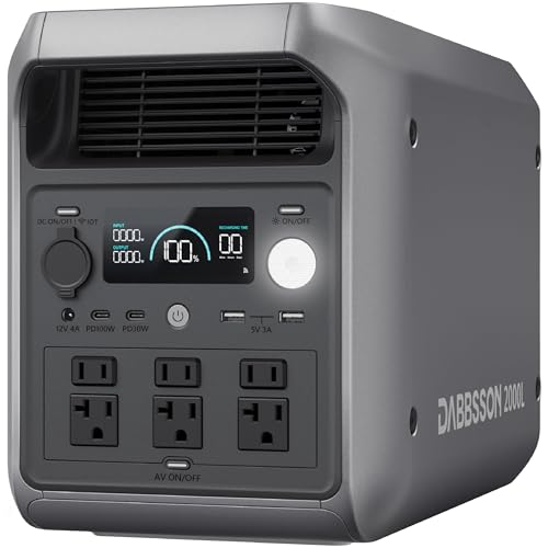 15 Best Portable Power Stations of 2025 That Keep You Powered Anywhere 21 DABBSSON 2000L Solar Generator(2025 New), 2048Wh Semi-Solid LiFePO4, 2200W AC