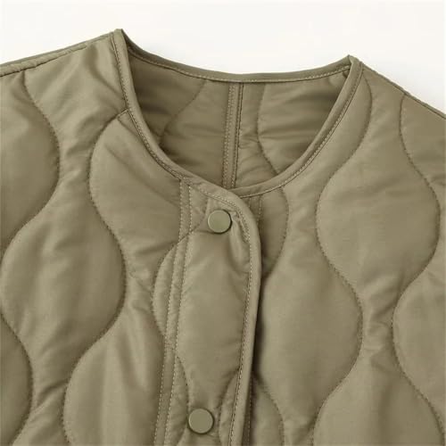 Cozy Army Green Women’s Cotton Jacket – Perfect for Chilly Days and Casual Outings - Image 2