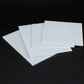 Size 12" X 12"-PTFE Plastic Sheet,White PTFE Virgin Sheet,1mm Thick Heat Resistant Teflon Sheets,Non Stick Reusable Plastic Boards