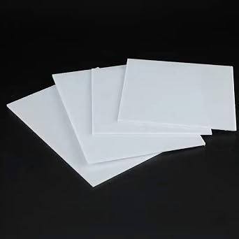 2 PCS Size 8" X 12"-PTFE Plastic Sheet,White PTFE Virgin Sheet,1mm Thick Heat Resistant Teflon Sheets,Non Stick Reusable Plastic Boards