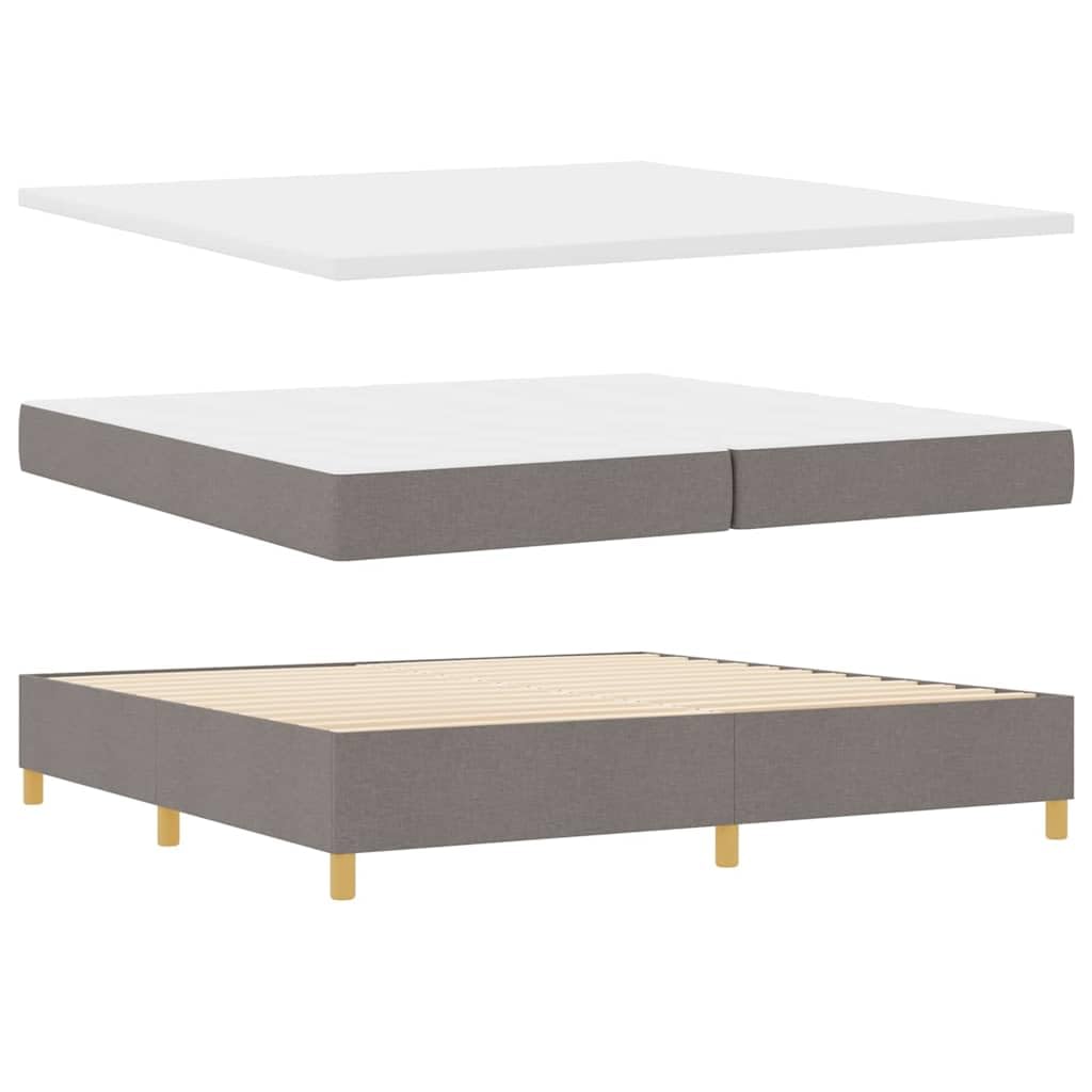 Verstellbares Kopfteil Boxspringbett Dunkelgrau Stoff 200 x 200 cm 96.43