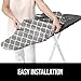 GORILLA GRIP The Original Ironing Board Cover and Pad, Silicone Coating, Thick Scorch Resistant Padding, Heavy Duty Iron Covers Standard Boards, Hook and Loop Fastener Strap, Quatrefoil Gray, 15x54