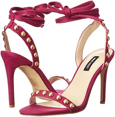 NINE WEST Women's Istelle2 Heeled Sandal, Dark Pink, 7.5 | Image 6
