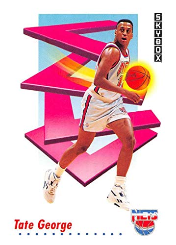 1991-92 SKYBOX #182 TATE GEORGE NEW JERSEY NETS BASKETBALL OFFICIAL TRADING CARD OF NBA