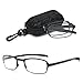 Produktbild VEVESMUNDO Lesebrille Faltbare Klappbar Faltbrillen klappbrille Herren Damen Kleine Kompakte Brille mit dioptrien mit Hülle +1.0,+1.5,+2.0,+2.5,+3.0,+3.5,+4.0