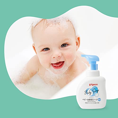 Pigeon Baby Foam Soap Wash Shower Gel And Shampoo 2 In 1 Foaming Soap For Baby Skin, 0 Months And Up, 16.9 Fl. Oz (Pack Of 2) #TOP1