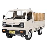 WPL JAPAN スズキ キャリイ 1/10スケール 軽トラ RCカー D12 RTR 2WD 二輪駆動 オリジナルステッカー 積荷 付属 技適マーク付き バッテリー付き (2WD・ホワイト)