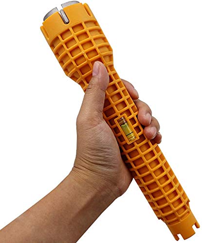 WJSX Llave de llave multifuncional de cabeza única, herramienta de llave de fregadero, herramienta de instalación para grifo de agua del fregadero para fontaneros