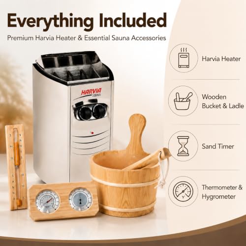 Premium 4 Person Cedar Barrel Sauna for Outdoor Backyard - Image 3