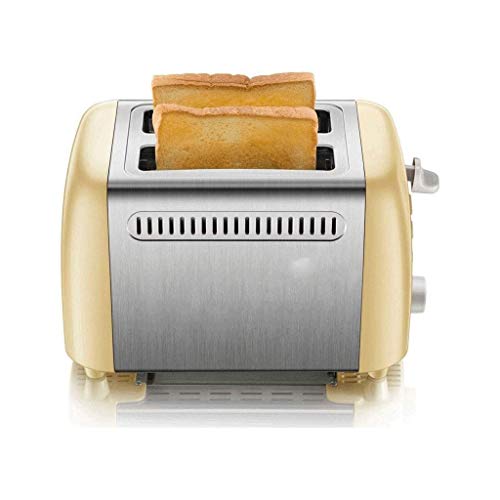 Multifunktionaler Brotbackautomat Toaster 2-Scheiben-Warmhalterost aus gebürstetem Edelstahl für Frühstücksbrottoaster Auftauen Aufwärmen