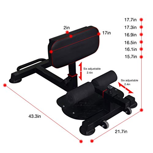 Qazqa Deluxe Multi-Function Deep Squat, for Sissy Girl Squat Bench Home Gym Workout Station Hip Buttocks Leg Training Core Workout Machine, Push-up, Sit-up, Rope Exercise, Home Gym Fitness Equipment