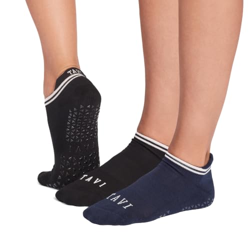 Image of TAVI Savvy Pilates Socks - Grip Socks for Women with Non-Slip Grips, Heel Tab, Arch Support, Wear for Yoga, Barre