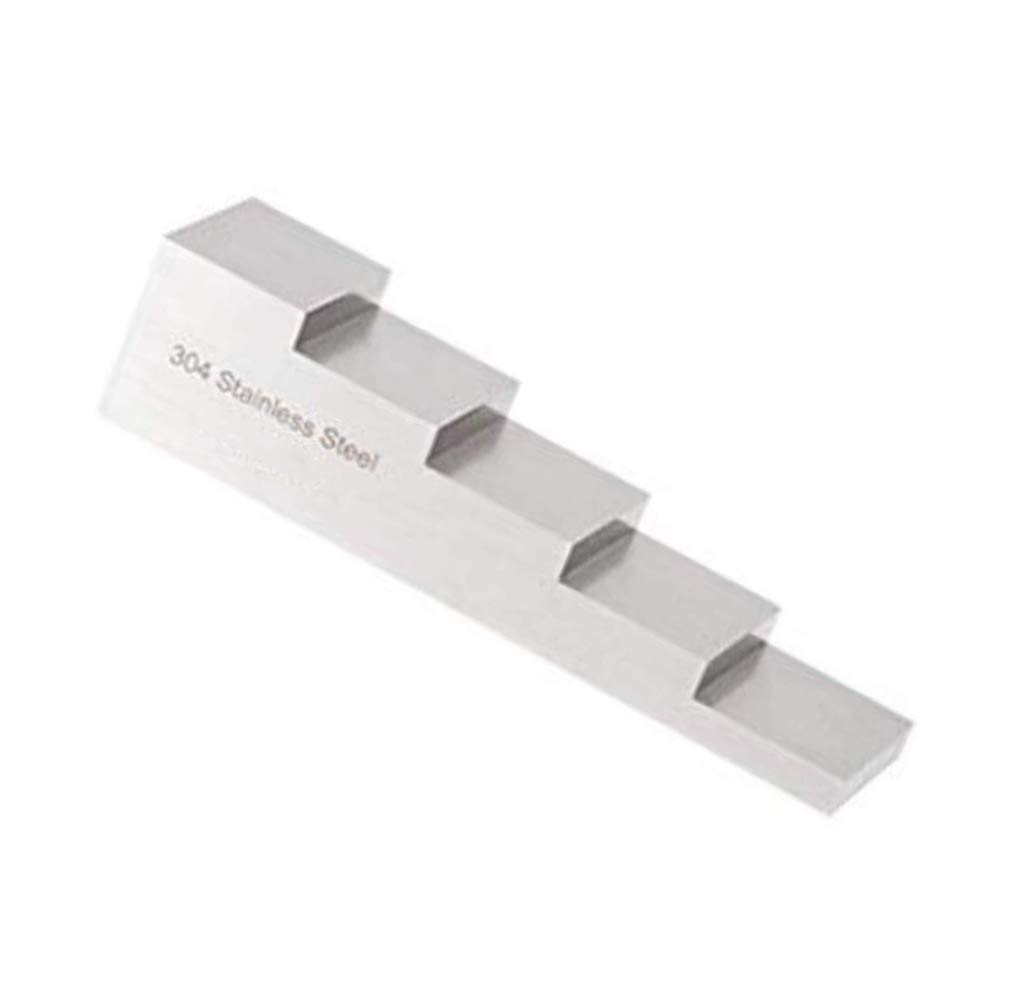 Ultrasonic Thickness Gauge 5 Step Calibration Block 304 Stainless Steel Material Test Block Thickness 5mm 10mm 15mm 20mm 25mm