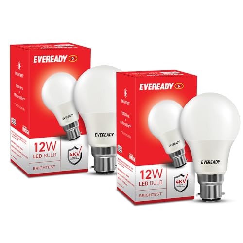 Eveready GIVE ME RED 12Watt Led Bulb Pack Of 2, B22 Eveready GIVE ME RED 12Watt Led Bulb Pack Of 2, B22