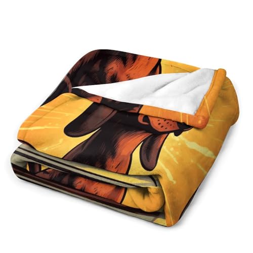 Couverture micro polaire teckel thermorégulatrice pour lit - 5