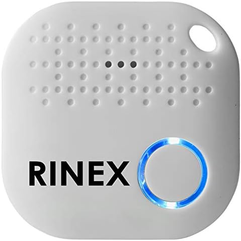 Bluetooth Key Finder – Key Locator Device with App, Siri Compatibility, & Extra Battery – Anti-Lost GPS Keychain Tracker Device for Phone, Luggage, Backpack, & Wallet – GPS Tracking Chip Tags By Rinex