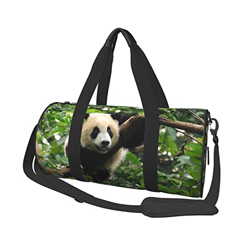 Sac de sport Panda Tree noir pour séparer les affaires humides
