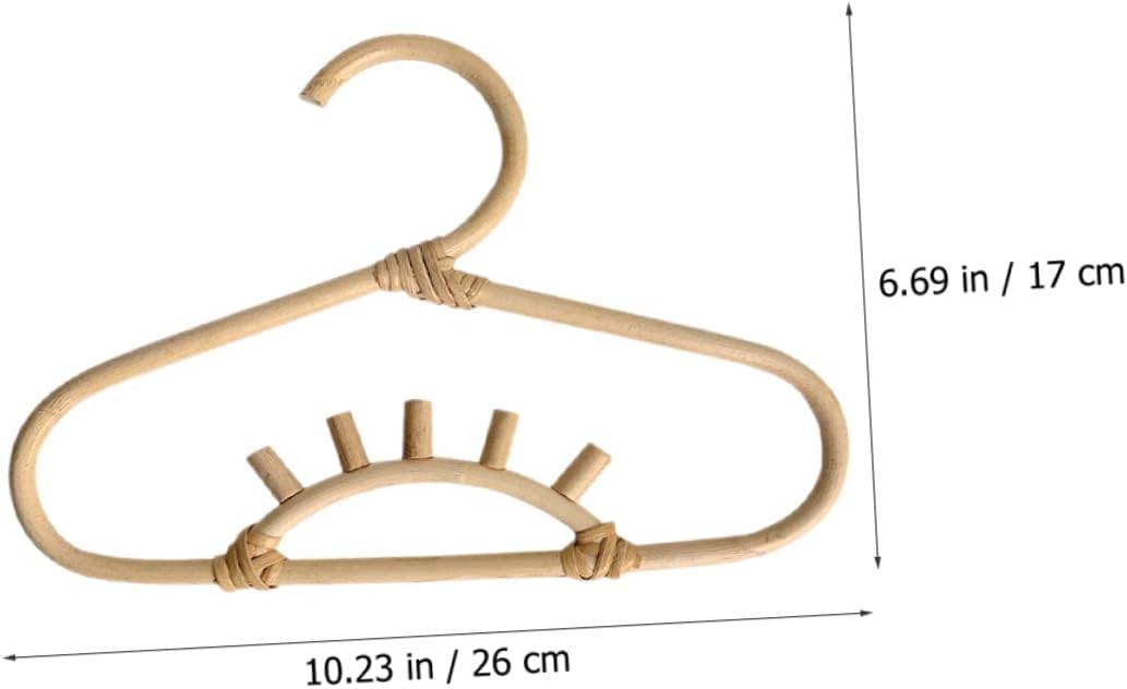 Children Hanger Rattan Baby Hangers Baby Closet Hangers for Nursery for Closet Rattan Mini Skirt Clothes Toddler Manual Ledge