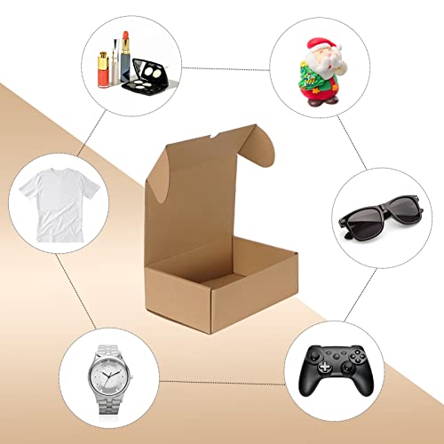 Image of RLAVBL 9x6x3 Inches Shipping Boxes Set of 25, Brown Small Corrugated Cardboard Box, Mailer Boxes for Packing Small Business