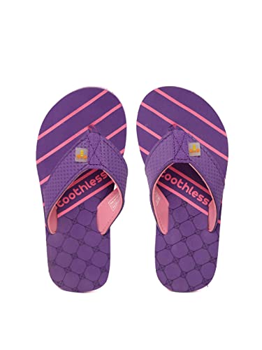 Image of toothless Kids Girls Purple & Pink Flip-Flops Slipper