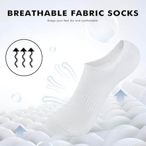Honeysea 6 Pairs No Show Massage Socks - Non Slip Low Cut Invisible Socks for Running & Athletic Activities3