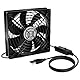ELZO USB Ventilator, 120mm 5V mit 3 Einstellbare Geschwindigkeiten, Leise Mini Tischventilator, USB PC Computer USB Lüfter 120mm Axiallüfter für Computer/PS4/TV Box/Empfänger/AV-Kabine/Router