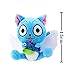letaowl Peluche Fairy Tail Figure Happy Blue Cat Peluche Doll Peluche per Bambini Giocattoli 15 Cm
