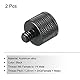 sourcing map 2 Pack Mikrofonständer Adapter M8 Buchse auf 1/4 Stecker Kamera Schraube Schwarz