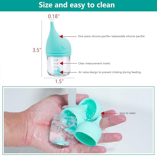 Puppy Bottles for Nursing,Kitten Bottles for Nursing,Pet Feeding Bottle,(Cyan - 20ml)