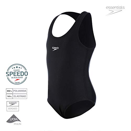 Speedo Vital 3 Maillot , Meninas, Preto, 10