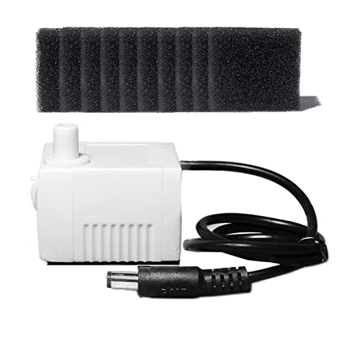 Aerogarden Replacement Pump Compatible with Harvest Bounty Farm Extra Ultra all models Pump replacement model #200623 Included Extra 10 Pump Filters