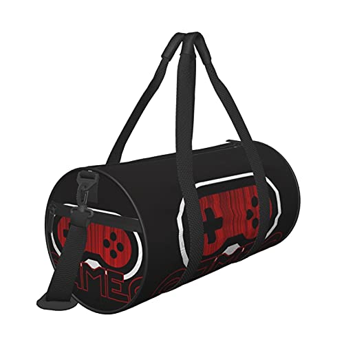 Red Gamer Sport Gym Duffle Travel Bag for Men Women Small Duffel Bag for Sports,Gyms and Weekend Getaway
