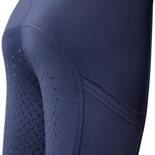 PFIFF 103100 Reitleggings Selina Kinder, mit Handytasche, Blau 122/128