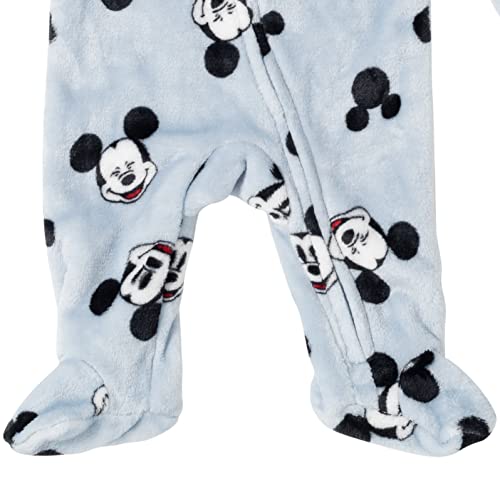Disney Mickey Mouse Newborn Baby Boys Fleece 2 Pack Zip Up Coveralls Blue/White 0-3 Months #TOP7