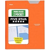 Five Star Carpeta de 2 bolsillos, naranja solar (340300N)