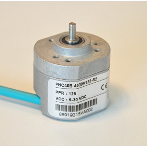 Fenac FNC 40B 4630V200-R2 Incremental Encoder 40mm Body Diameter, Clamping Flange, 4mm Solid Shaft, 6 Channel, 5-30V in/Out, 200PPR, 2m Cable